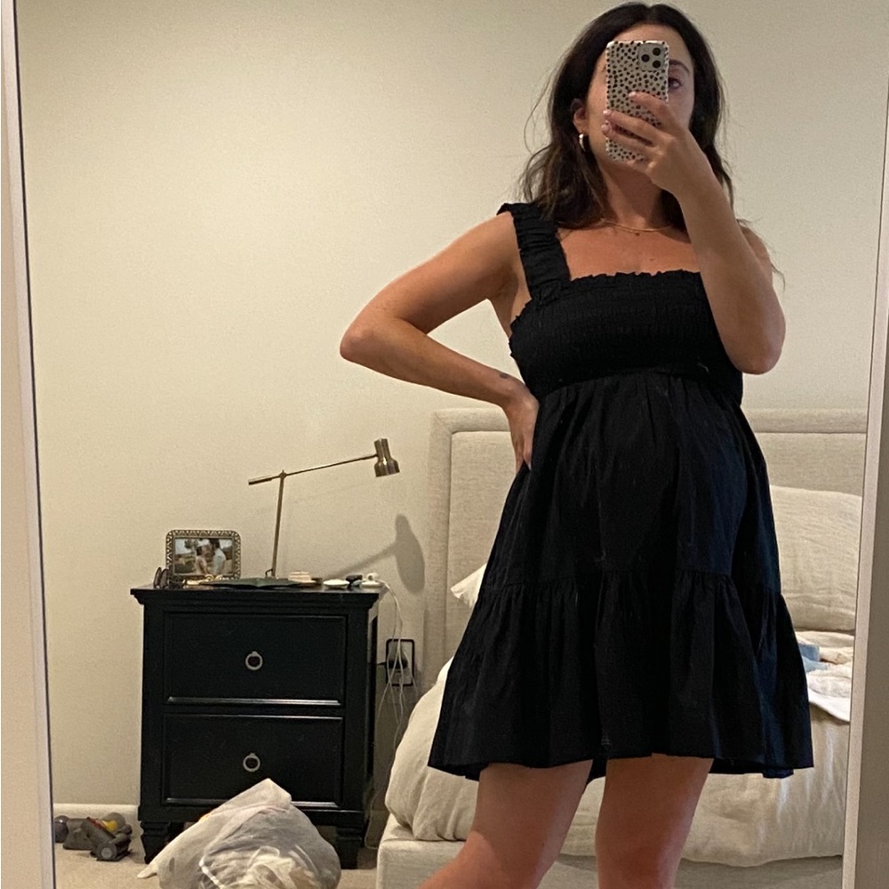 Stylish Black smocked dress for Women